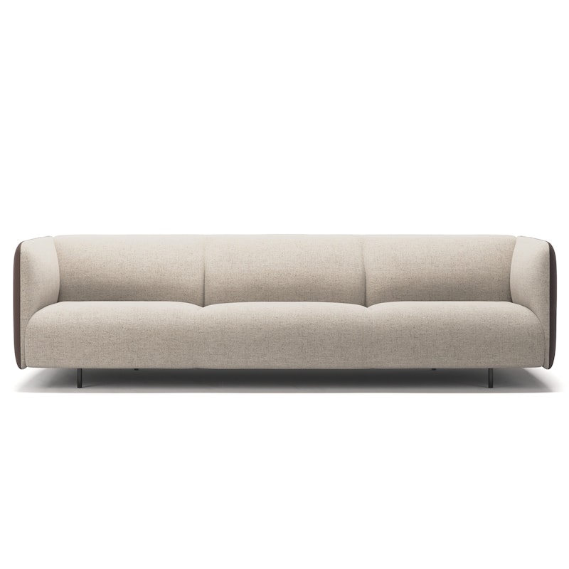 Urban 3,5-Setersofa Vevd Panelstoff, Beige Breeze / Skinn