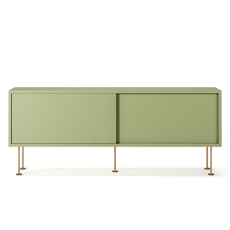 Vogue Mediabenk Med Ben 136 cm, Lint / Messing