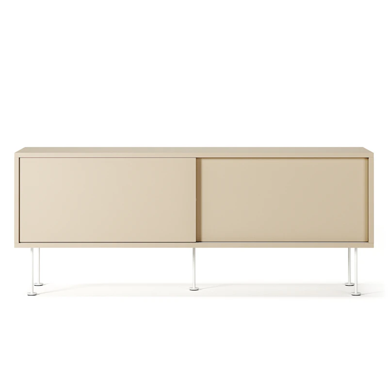 Vogue Mediabenk Med Ben 136 cm, Sand / Hvit