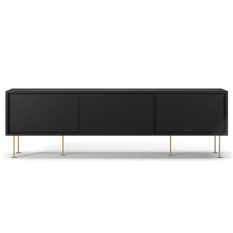 Vogue Mediabenk med Ben 180 cm, Antrasitt / Messing