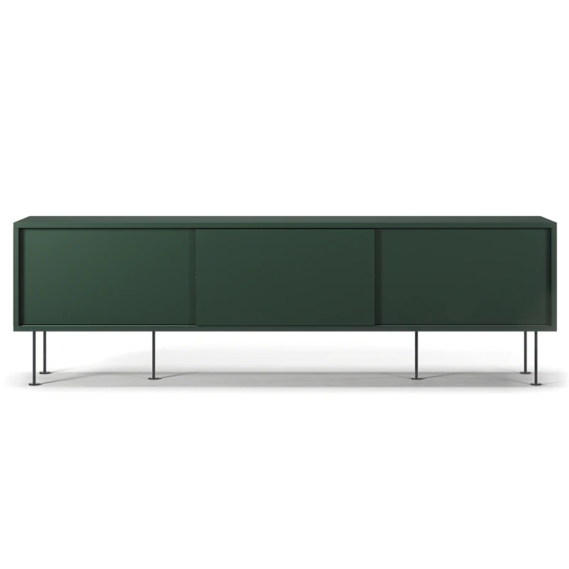 Vogue Mediabenk med Ben 180 cm, Grønn / Svart