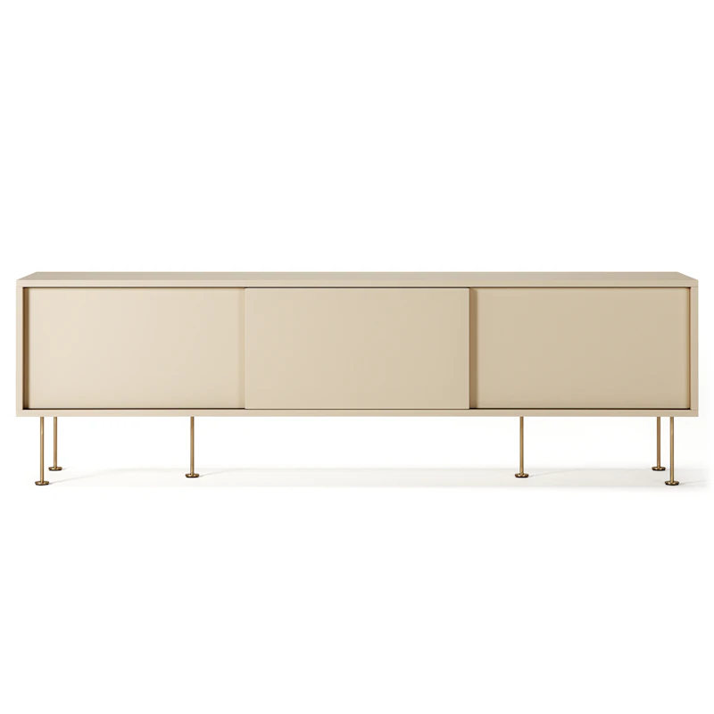 Vogue Mediabenk Med Ben 180 cm, Sand / Messing