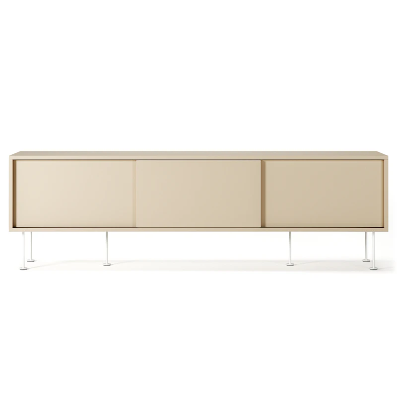 Vogue Mediabenk Med Ben 180 cm, Sand / Hvit