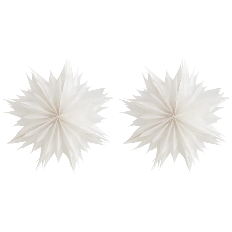 Nova Papirstjerne 50 cm 2-pk, Hvit