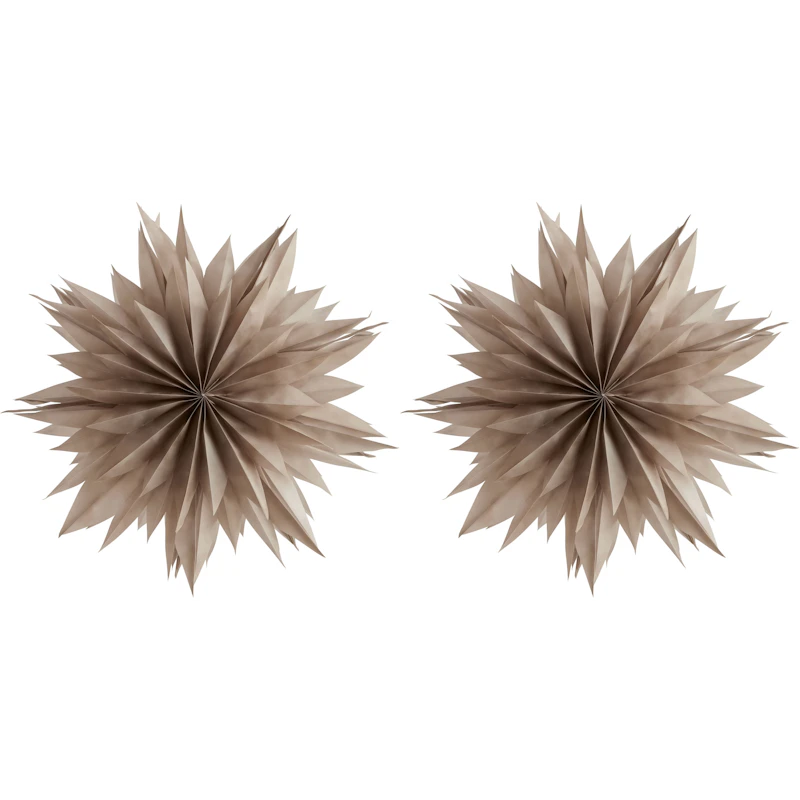Nova Papirstjerne 50 cm 2-pk, Varmgrå