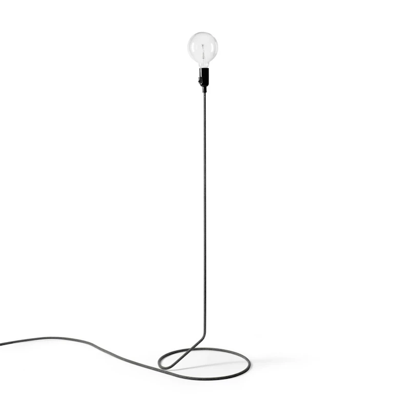 Cord Gulvlampe, Sort/Hvit