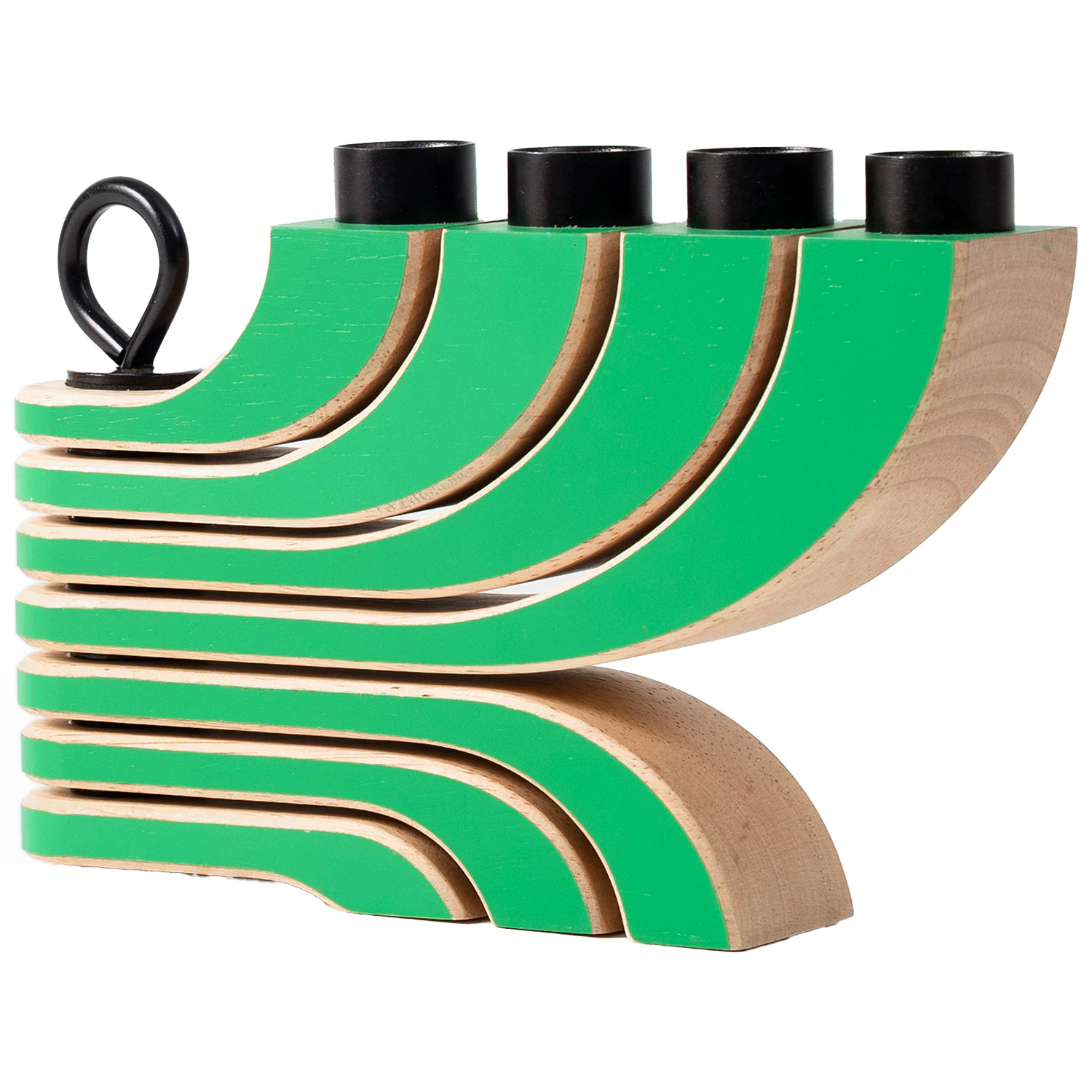 Nordic Light Lysestake Med 4 Armer, Gr&oslash;nn