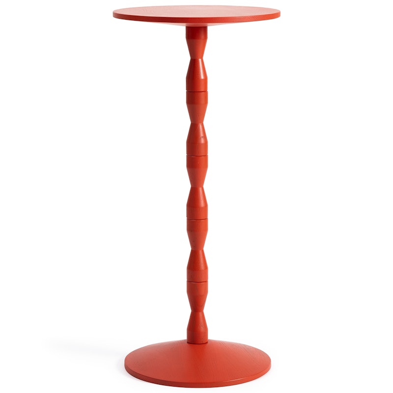 Pedestal Sidebord Eik, Rød