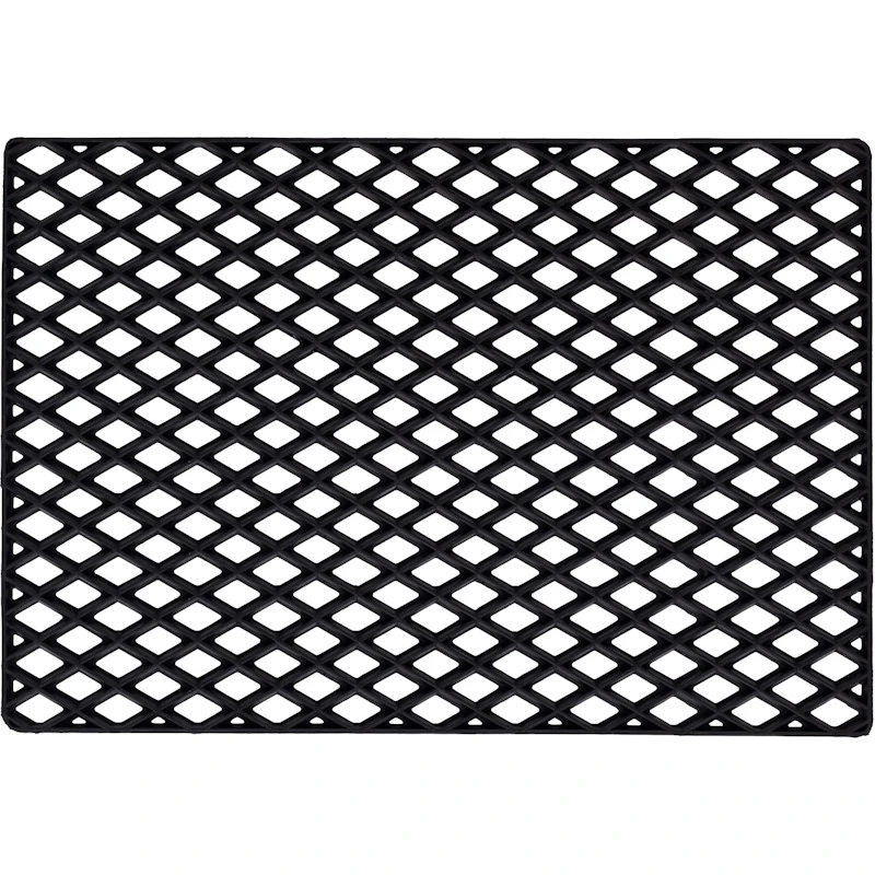 Black Grid Dørmatte, 60x90 cm