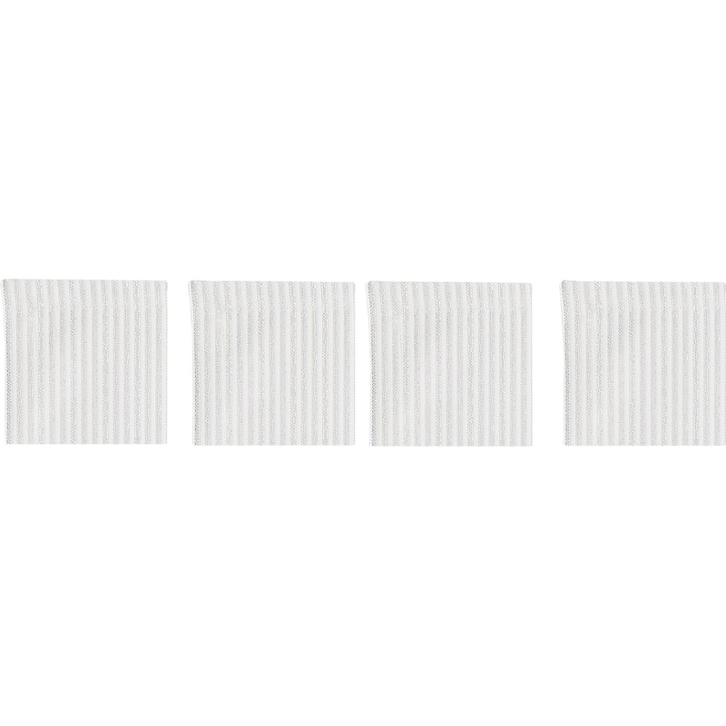 Narrow Stripe Glassunderlag 10x10 cm 4-pk, Hvit