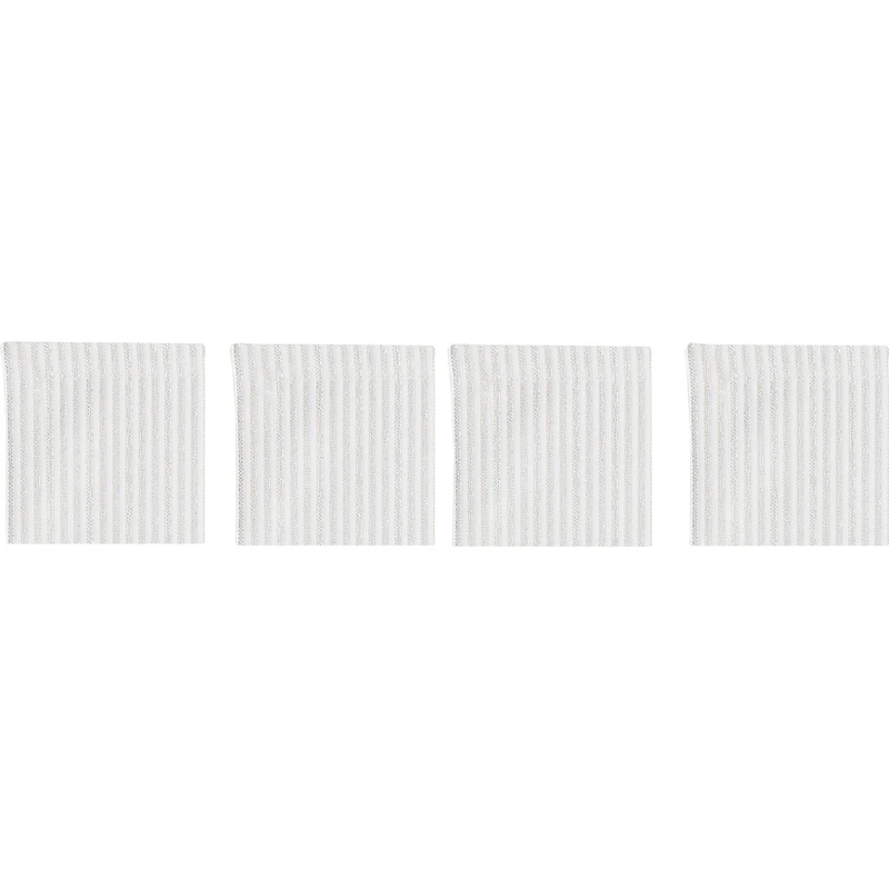 Narrow Stripe Glassunderlag 10x10 cm 4-pk, Hvit