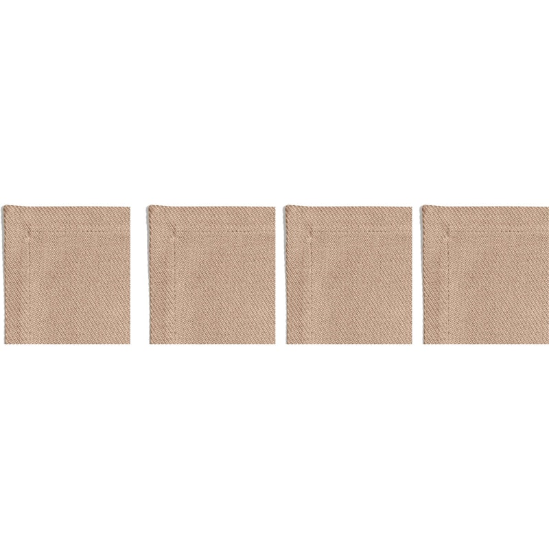 Plain Glassunderlag 10x10 cm 4-pk, Beige