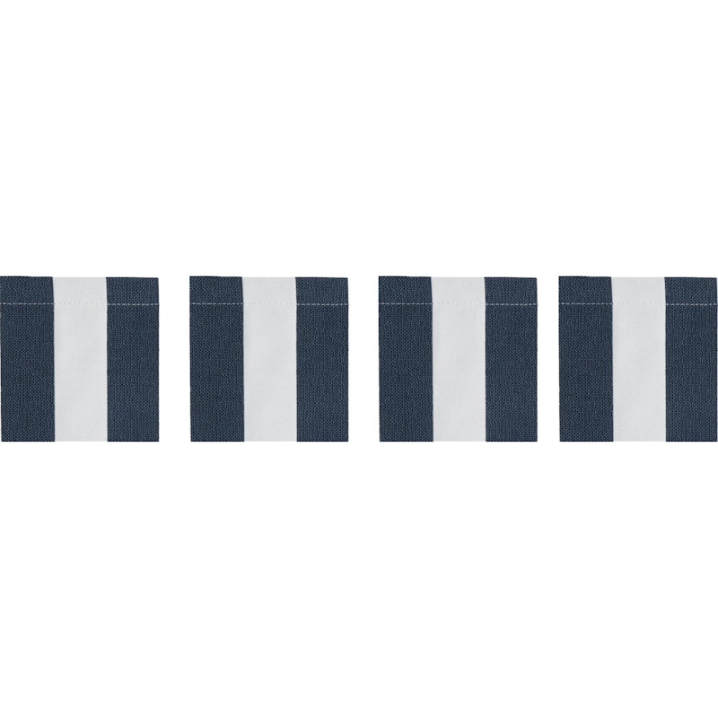 Wide Stripe Glassunderlag 10x10 cm 4-pk, Marineblå