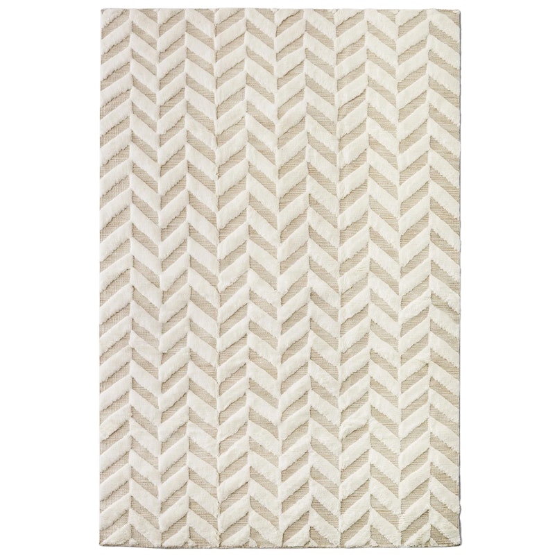 Herringbone Ullteppe 250x350 cm, Hvit