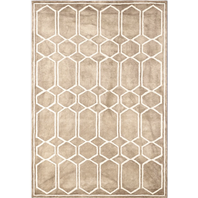 Tie Dye Ullteppe 250x350 cm, Beige