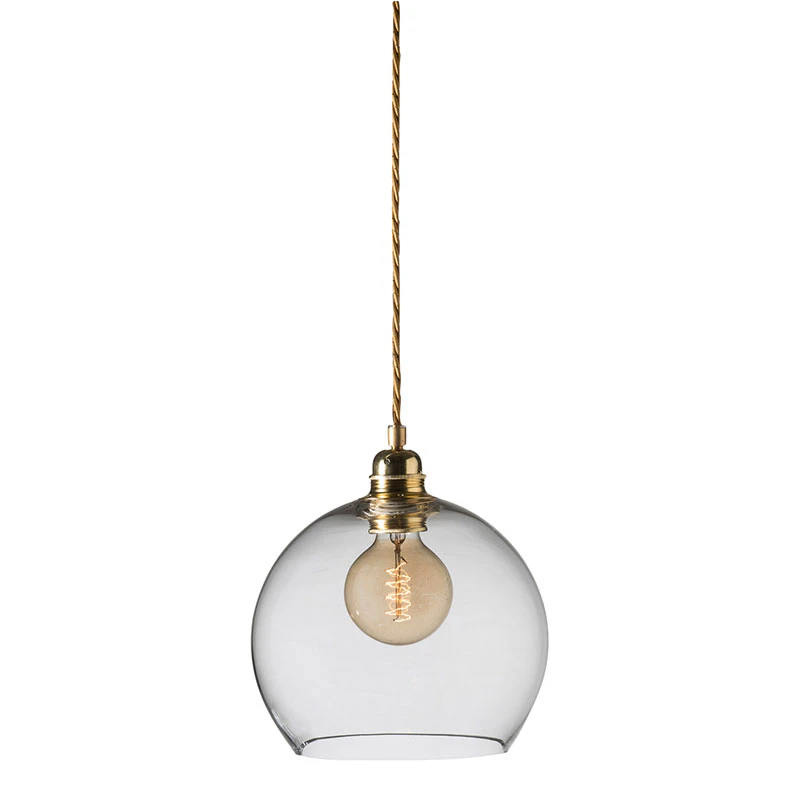 Rowan Pendel Ø22 cm, Klar/Messing
