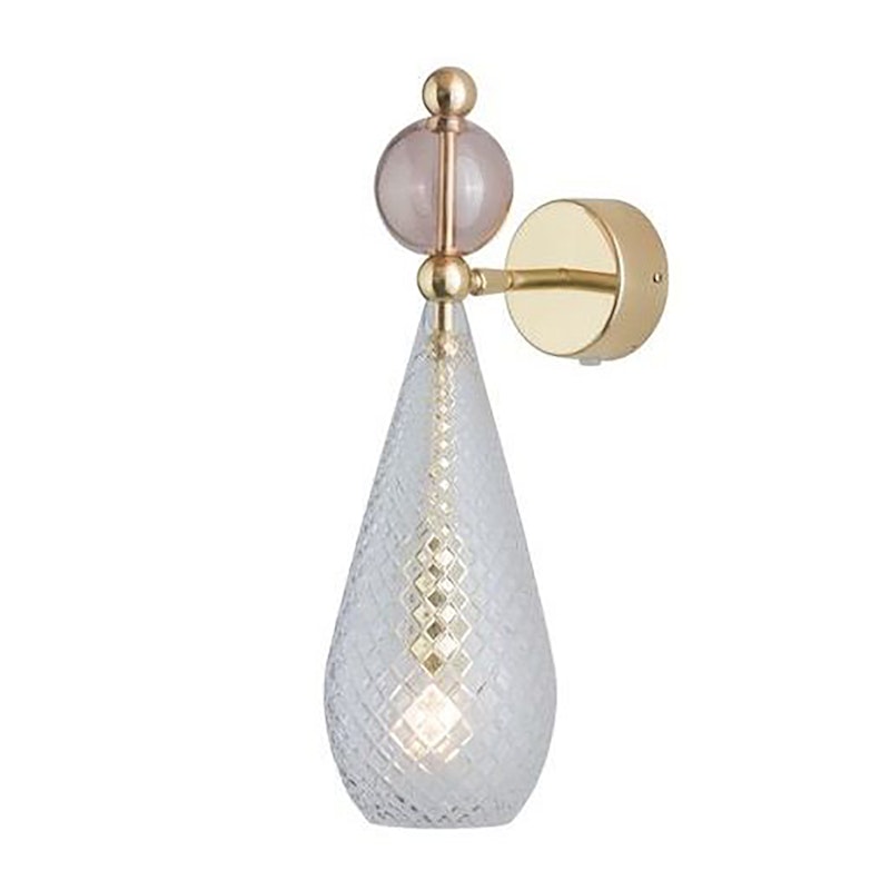 Smykke Vegglampe, Crystal Check / Obsidian Ball / Shiny Gold