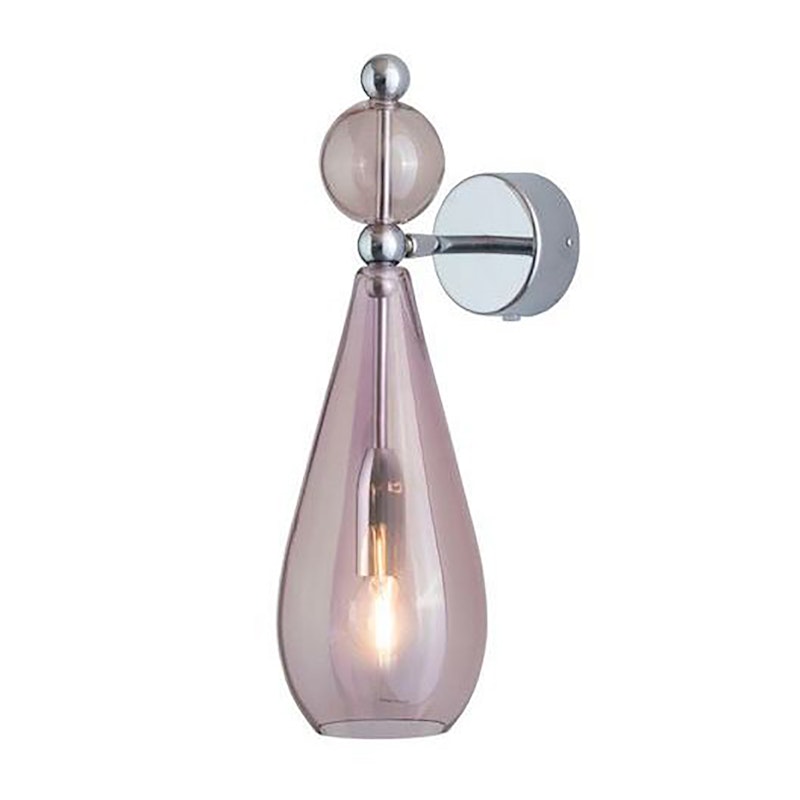 Smykke Vegglampe, Obsidian / Shiny Silver