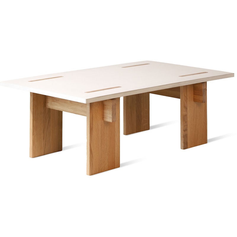 Arnold Salongbord 65x110 cm, Lys Betong / Lys Eik