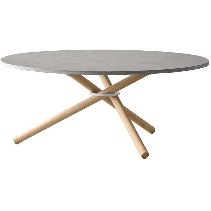 Bertha Salongbord 90 cm, Lys Betong / Lys Eik