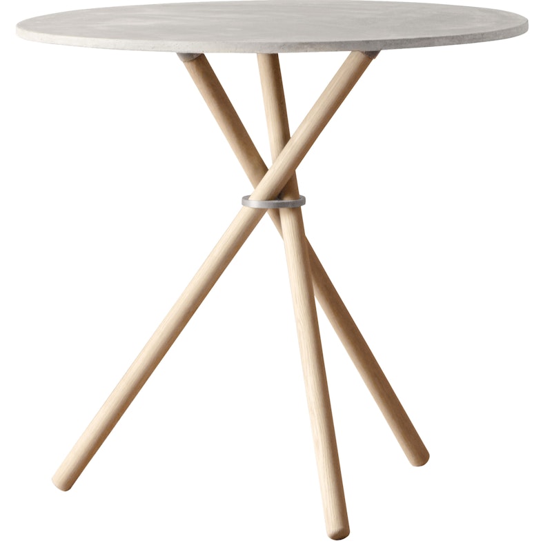 Aldric Sidebord 80 cm, Lys Betong / Lys Eik