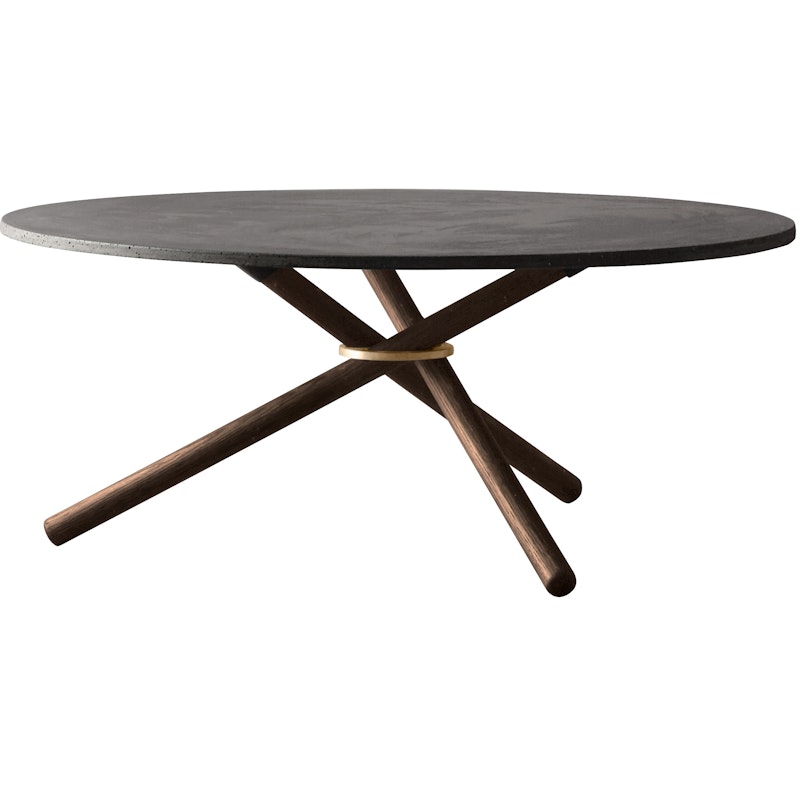 Bertha Salongbord 90 cm, Mørk Betong / Mørk Eik