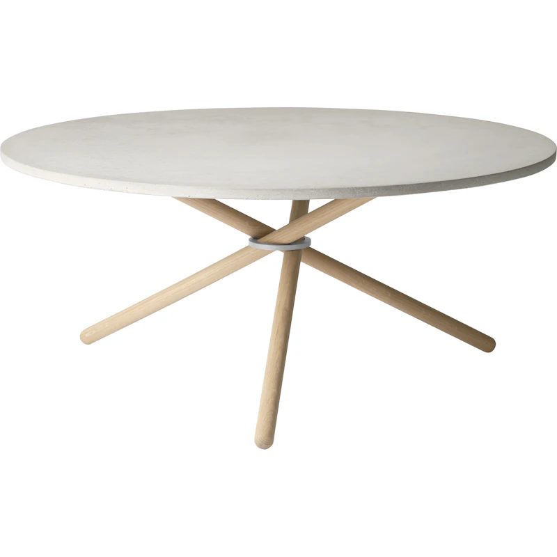 Edda Salongbord 105 cm, Lys Betong / Lys Eik