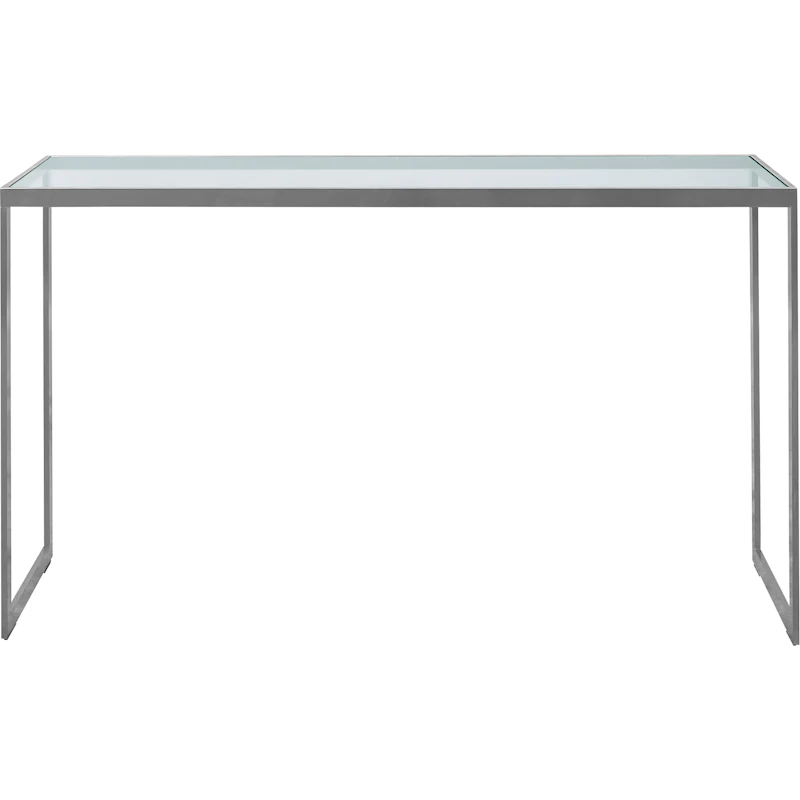 Square Konsollbord 122x36x70 cm, Silver Grey/Glass