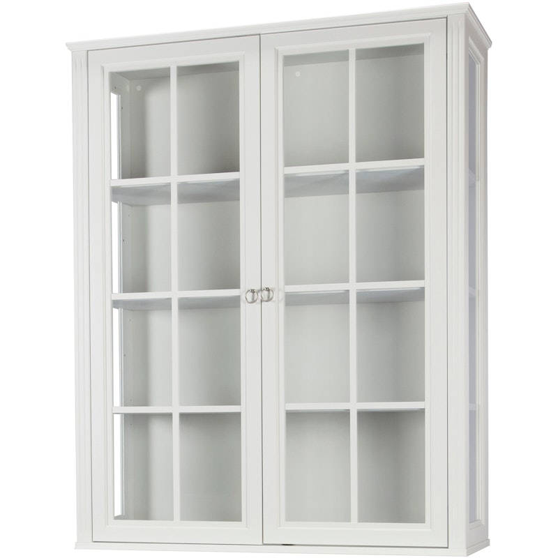 Stockholm 2.0 Vitrine Overskap 99x34x124, Whitewash