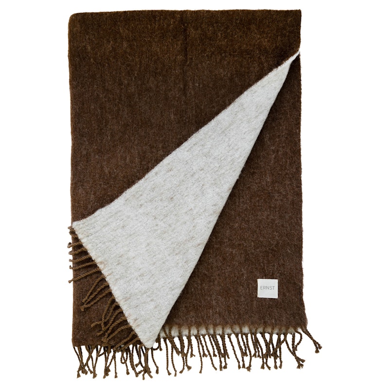 Pledd 130X170 cm, Karamellfarget/Naturfarget