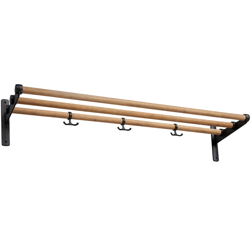 Nostalgi Hat Rack/Shoe Rack, Black Fittings Hattehylle Svart Bamboo