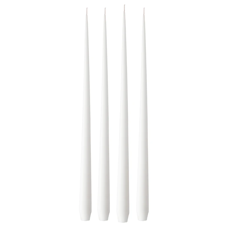 Antikklys Matt 42 cm 4-pk, Pure White