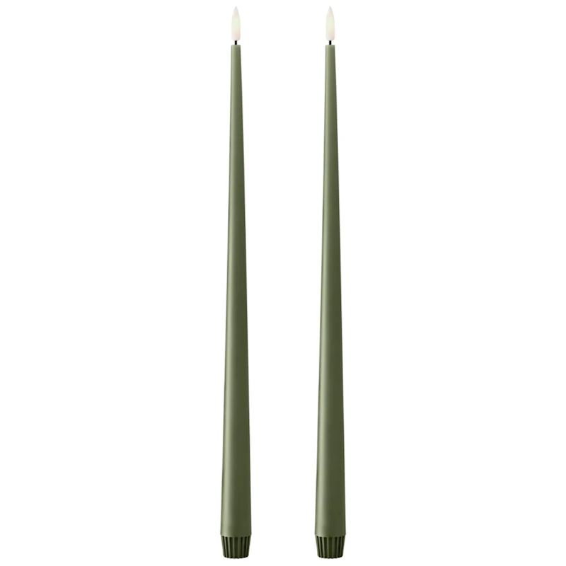 Led-Stearinlys 2-pk 40 cm, Green Soil