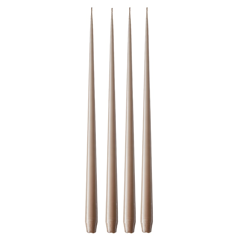 Antikklys Lakkert 42 cm 4-pk, Nougat Note