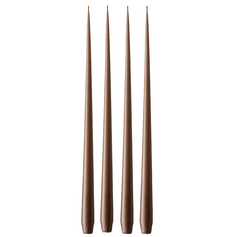 Antikklys Matt 42 cm 4-pk, Hazelnut