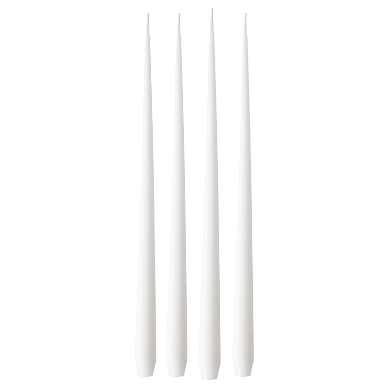 Antikklys Matt 42 cm 4-pk, Pure White