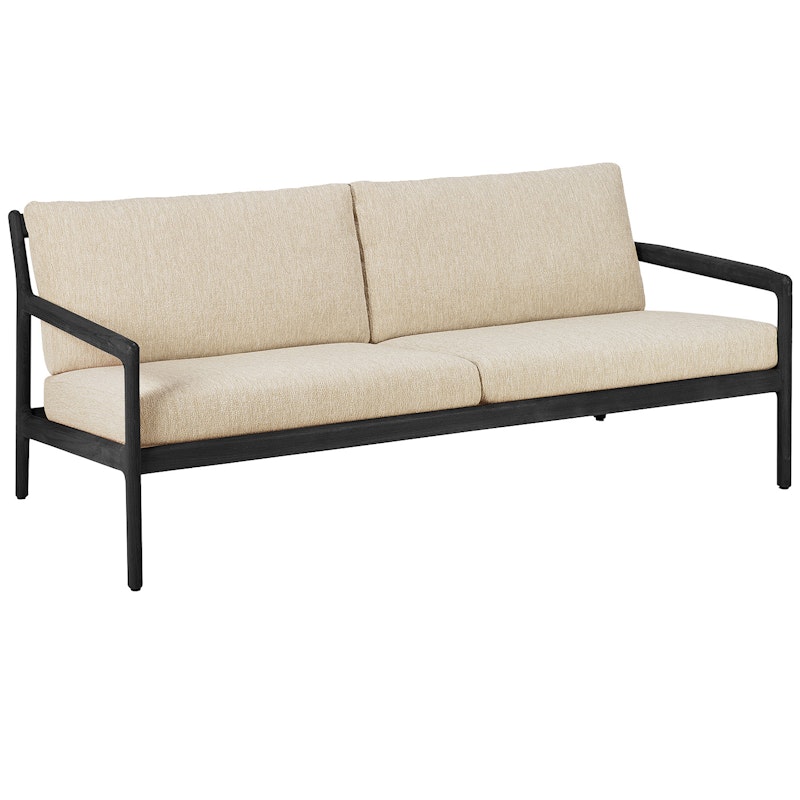 Jack Outdoor Sofa Naturlig / Sortlakkert Teak, 2-seters