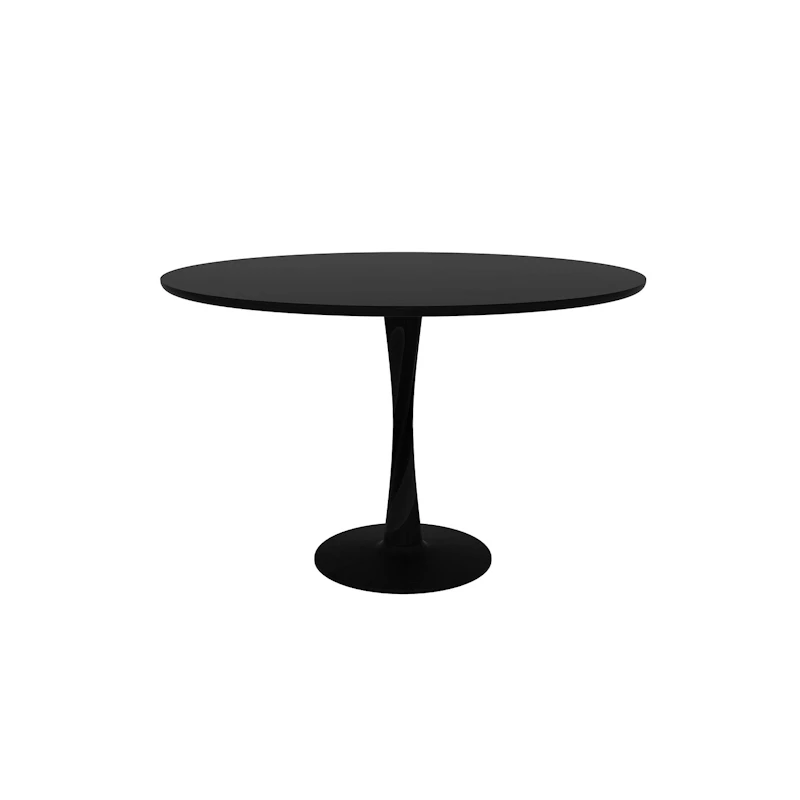 Torsion Bord Ø127x76 cm, Svart Eik