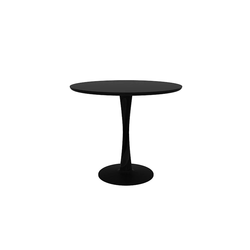 Torsion Bord Ø90x76 cm, Svart Eik