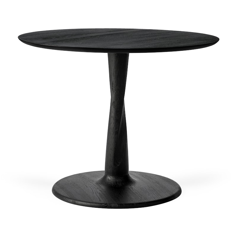 Torsion Bord Ø90x69 cm, Svart Eik