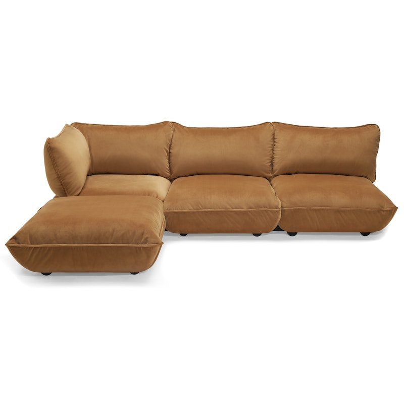 Sumo Hjørnesofa Fløyel, Almond