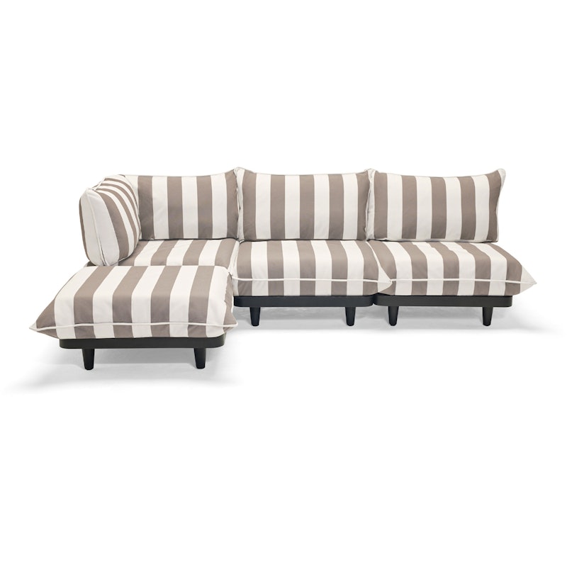 Paletti Modulsofa 3-seters Med Sjeselong, Stripe Cacao (Left)