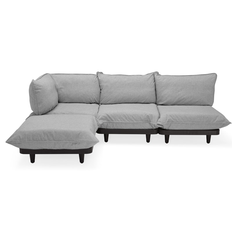 Paletti Modulsofa 3-seters med Sjeselong, Rock Grey