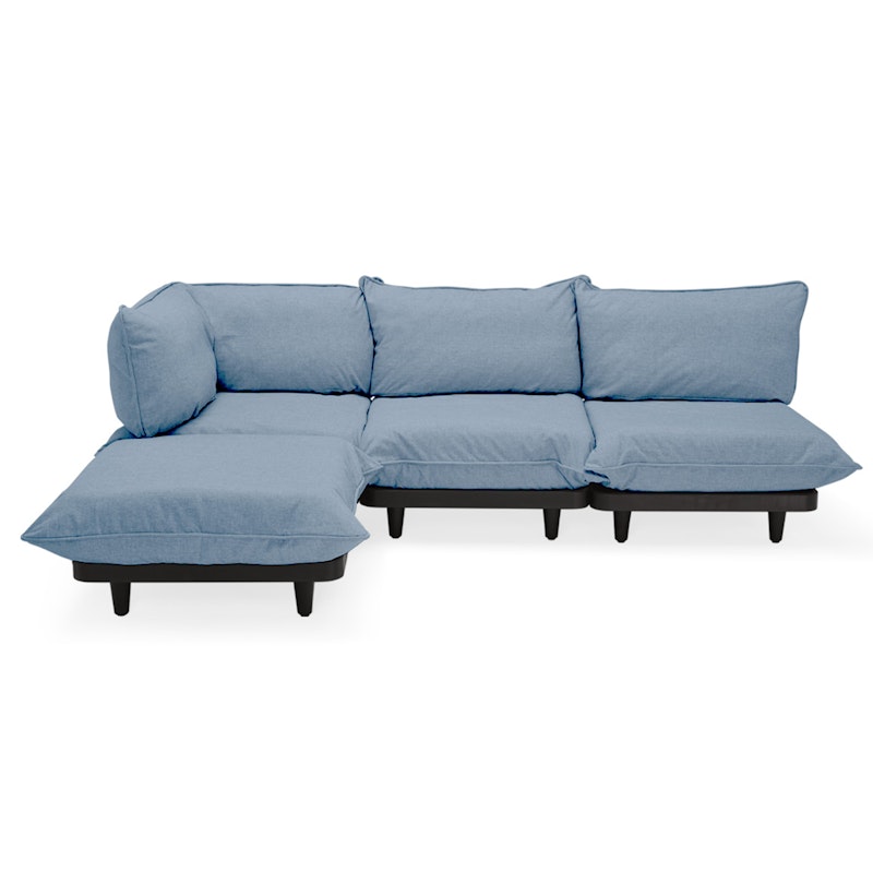 Paletti Modulsofa 3-seters med Sjeselong, Storm Blue