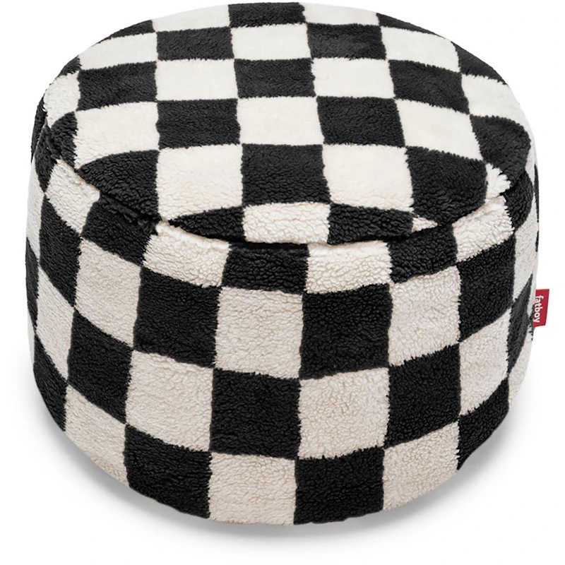 Point Teddy Chess Puff, Sort / Ecru