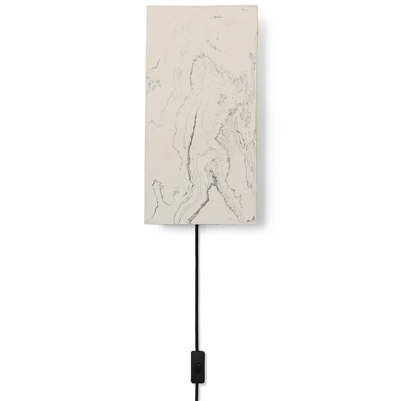 Argilla Rectangular Vegglampe, Marble White