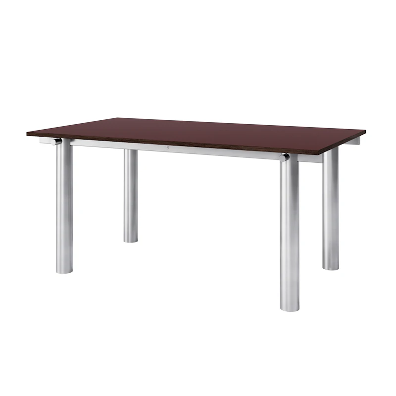 Atura Spisebord 160x90 cm, Rustfritt Stål / Burgundy