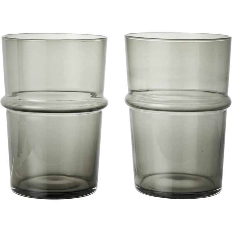 Boya Glass Høy 2-pk, Smoked Grey