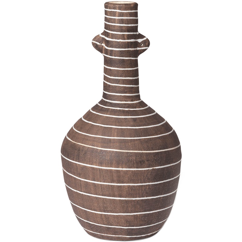 Brura Vase H32 cm, Coffee / White