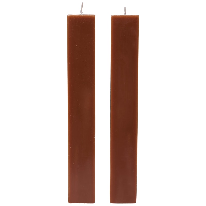Burren Søylelys Bronsefarget 2-pk